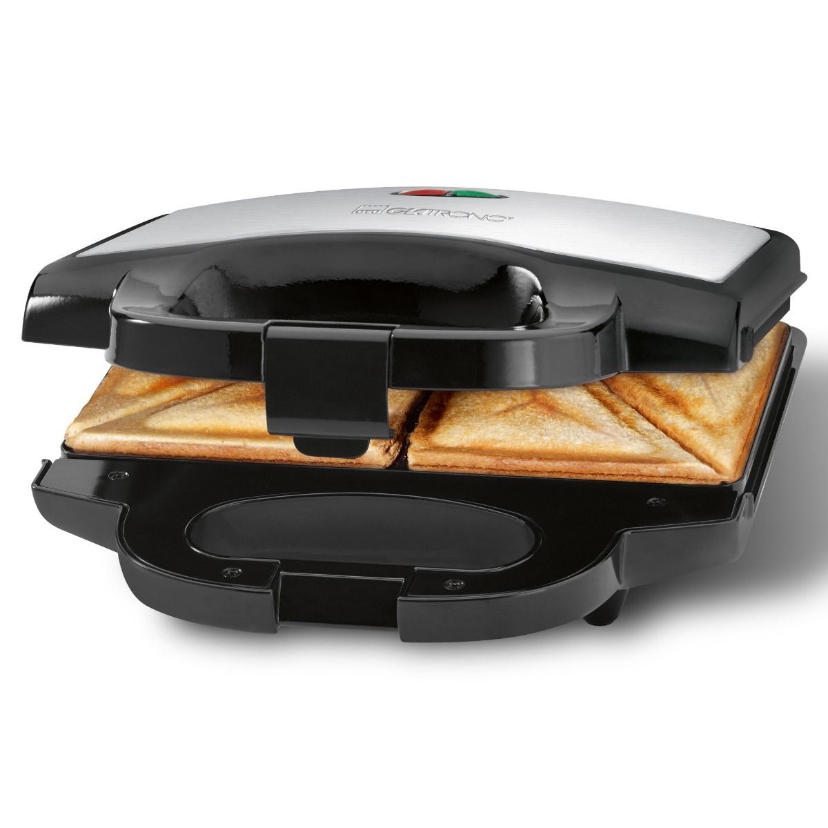 Clatronic ST 3778 Sandwich Maker - Black & Stainless Steel