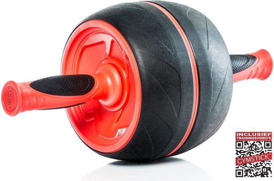 Gymstick Jumbo Ab Roller - Buikspiertrainer - Zwart/Rood