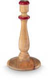 Pip Studio Blooming Tales Kandelaar Hout Naturel/Rood 13 x 25 cm