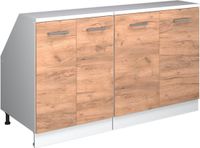 Vicco Rion Kastenset voor schuine wand – 140 cm Set van 2 kastrompen 60 cm diepte Krachtige eik goud