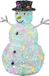 Lumineo Sneeuwpop Kerstverlichting Figuur - Transparant - 65 cm - Zacht Gekleurde LEDs