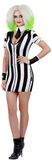 Smiffys Beetlejuice kostuum, dames, zwart en wit, XL-UK maat 20-22