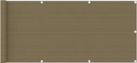 vidaXL Balkonscherm 75x400 cm HDPE taupe