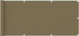 vidaXL Balkonscherm 75x400 cm HDPE taupe