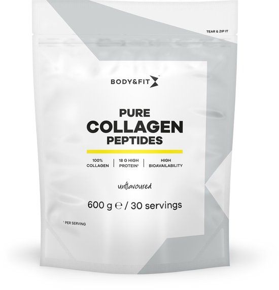 Body & Fit Pure Collagen Peptides - Collageen Poeder - Eiwitsupplement - 600g - Smaakloos