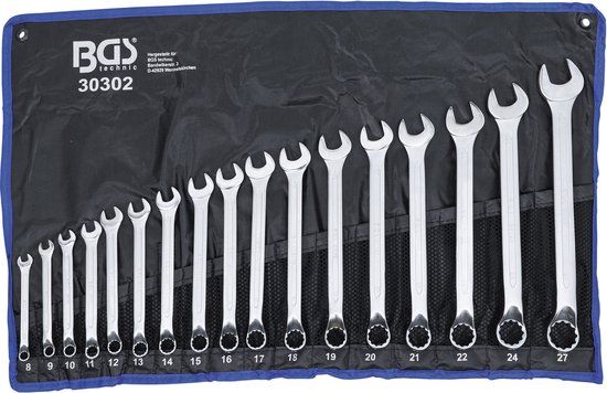 BGS 30302 Steekringsleutelset - Verdiept - 8-27 mm - 17-dlg.