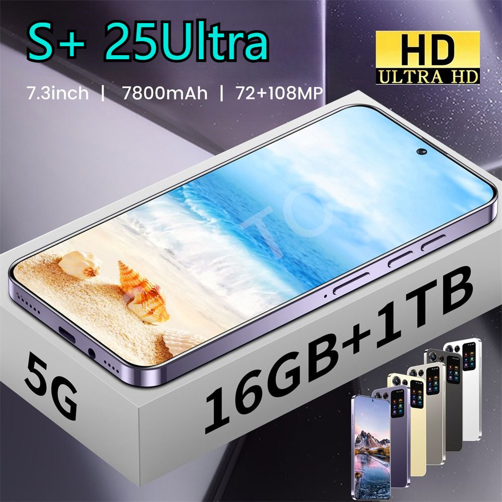 CHOTOG 2026 Mobiele Telefoons S+ 25 Ultra 5G Origineel 7.3HD Smartphone Dual SIM 108MP Mobiele Telefoon 7800mAh Android Wereldwijde Versie Mobiele Telefoons