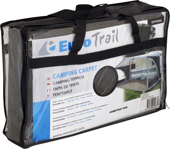 EuroTrail Camptex tenttapijt - 250x500cm - Antraciet