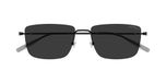 Montblanc Lunettes de soleil homme noir carrées gris 56mm