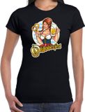 Bellatio Decorations Shoppartners Bv Oktoberfest drank fun t-shirt outfit - zwart - voor dames - bedrukt met Oktoberfeest elementen - bierfest kostuum / verkleedkleding L