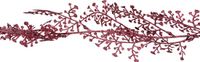 Cosy & Trendy Kerstslinger - met takken - bordeaux rood - 180 cm - glitter