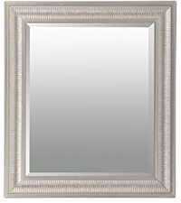 Adda Home Spiegel van hout, zilverkleurig, 50 x 60 cm, 58 x 4 x 68 cm