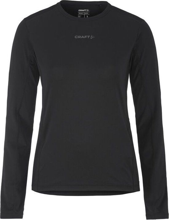 Craft ADV Essence LS Tee 2 Dames - Zwart - Maat XL - Lange Mouw - Fitness & Training - 2024
