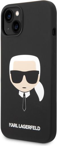 Karl Lagerfeld Karl's Head Serie iPhone 14 Plus Case Zwart