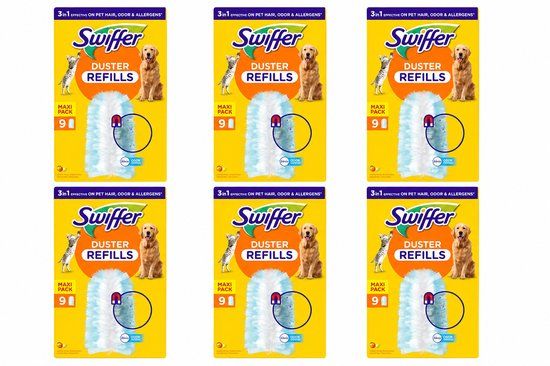 Swiffer Duster PET Navulling doos 9st x 6 packs
