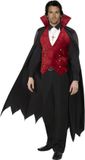 Smiffy's 70s Disco Fever Vampire Costume for Men - Black/Red - Size M