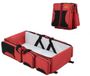 Amanja BV Lit de bébé - Sac à langer - Lit de voyage pour bébés et tout-petits - Berceau de voyage pliable - Lit de voyage avec matelas - Sac de voyage - Rouge