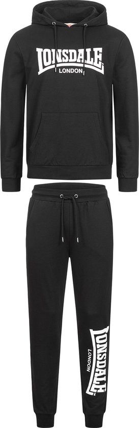 Lonsdale Trainingspak Cloudy Mannen Zwart Katoen XXL