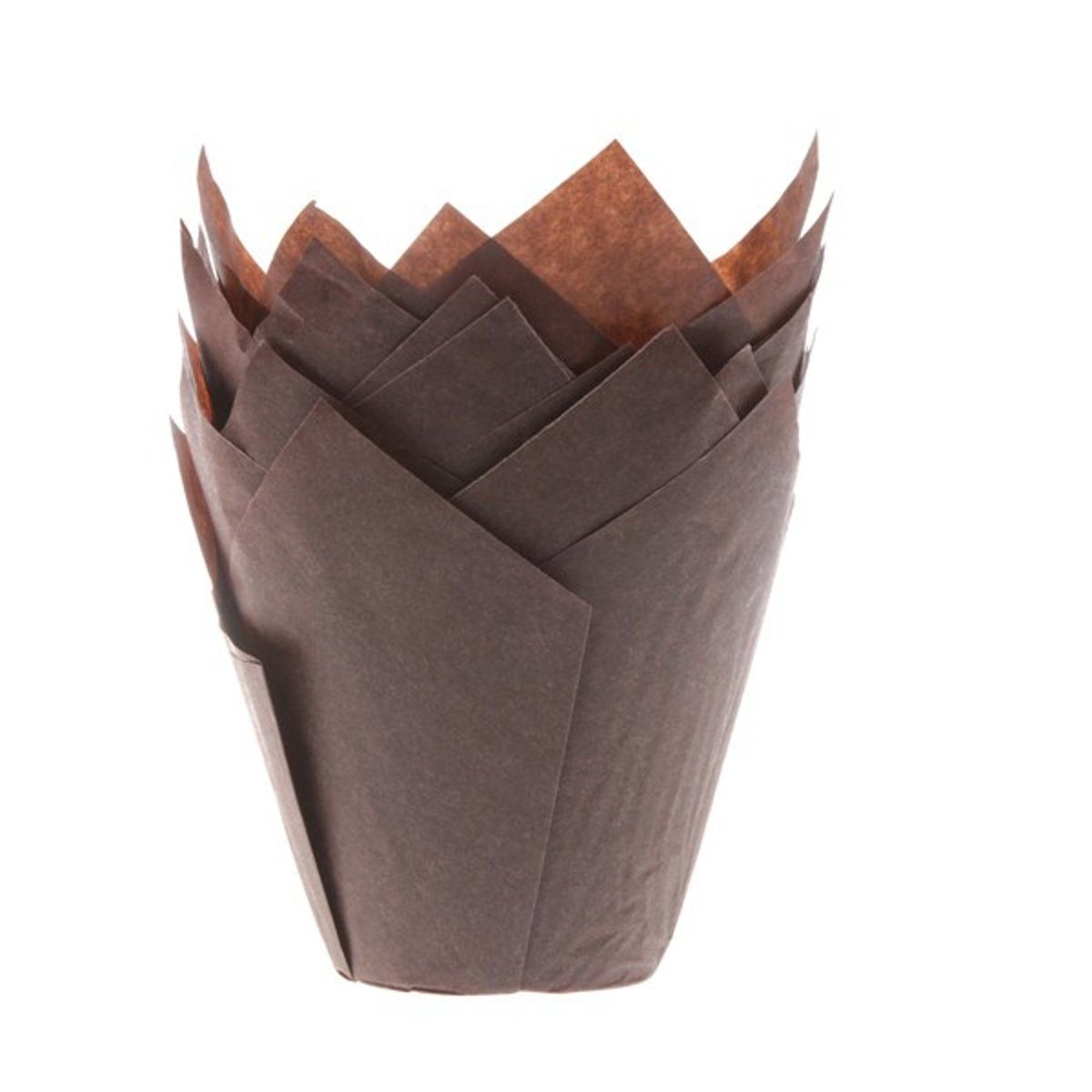 House of Marie Muffin Vormpjes Tulp Bruin pk/36