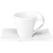 Villeroy & Boch NewWave Ensemble Tasse et Soucoupe Espresso Porcelaine Blanche 2 Pièces