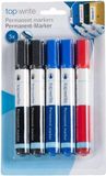 TOPWRITE Permanente markers - 5 stuks - multi