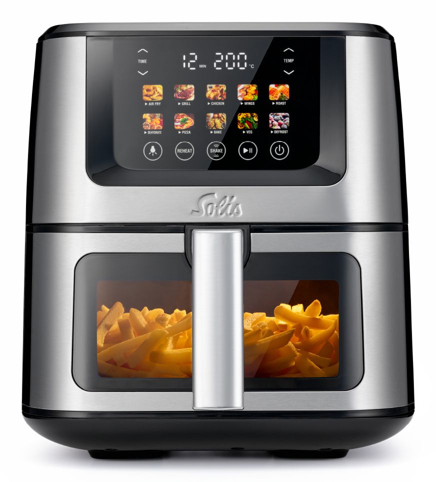 Solis Air Fry & Dry XL - Multifunctionele Heteluchtfriteuse - 7.5L - RVS