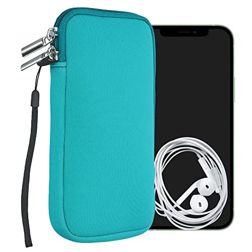 kwmobile Tasje voor smartphones XL - 6,7/6,8" - Insteekhoesje van neopreen in turquoise - 17,2 x 8,4 cm