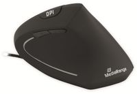 Merkloos Ergonomische muis Computermuis - Bedraad - Zwart - 6 knoppen optische sensor - USB