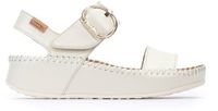 Pikolinos Witte leren sandalen Marina - Spronghoogte 5cm