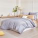 TRANKIELO® Winter Flanel Beddengoedset 220 x 240 cm – Chaud, Douillet, Facile d'entretien, Gris, 3 pièces