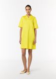 Comma - Robe à col tunisien et col de chemise - Jaune - Taille 38
