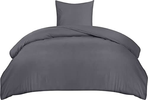 Utopia Bedding Dekbedovertrek Set - 135x200cm - Grijs