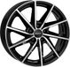 ALUTEC jante aluminium Singa, 18" x 7.5", 5x114.3 entraxe, ET55, 67.10mm alésage central, jante noire avec face polie