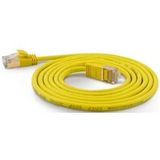 wantecWire Extra dunne patchkabel CAT.7 kabel, CAT.6 stekker SSTP afgeschermd, lengte 0,5 m, geel