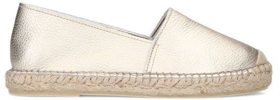 Manfield - Dames - Gouden leren espadrilles - Maat 39