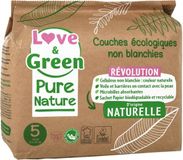 Love & Green Pure Nature Ecologische Luier Maat 5 Junior (11-25 kg) - 33 Stuks