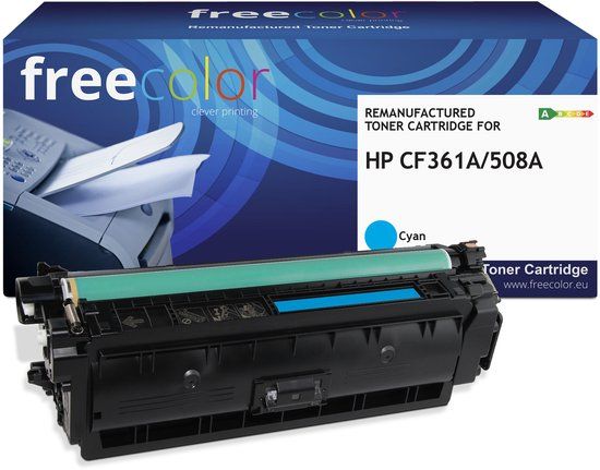 Freecolor - Vervangt HP 508A (CF361A) Toner - Cyaan - 5.000 pagina's - Compatible