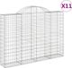 vidaXL Gabions - 11 pièces - voûté - 200x30x140/160 cm - fer