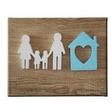 Homemania Afbeelding "Accueil l'amour pour Le slaapkamer", meerkleurig, van polyester, hout, 45 x 3 x 70 cm
