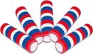Merkloos / Sans marque Fest-Dekor Gmbh 5 stuks Serpentine rollen rood/wit/blauw
