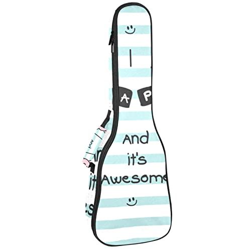 Mersov Concert Ukelele Rugzak, Heavy Duty Ukulele Case Bag met Opslag, Sopraan Concert Tenor Ukelele 10 MM Gewatteerde BagDoodle Varkens