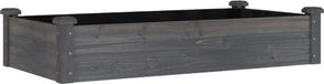 vidaXL Verhoogde Plantenbak met Voering 120x60x25 cm Vurenhout Grijs