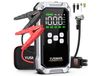 YUSMAN Booster de batterie automobile – 8000 A démarreur de voiture 12 V (jusqu’à tous les moteurs essence / 10,0 L diesel), démarreur avec compresseur d’air 150 PSI, démarreur avec pinces de sécurité intelligentes et lampe LED