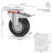 StarTech Meubeltransportrollen - Vaste meubelrollen, 8 stuks - Zware belastingrollen, 125 mm (12,5 cm) - Richtingsrollen met rem - Geschikt voor meubels en machines