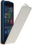 LELYCASE Wit Microsoft Lumia 640 Lederen Flip case case Telefoonhoesje