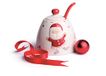 Excelsa Xmas Country Style suikerpot, keramiek, wit/rood