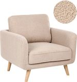 Beliani KILJA - Fauteuil - Beige - Bouclé