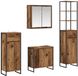vidaXL Meuble de salle de bain 4 pièces Bois vieilli Bois travaillé