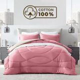 Sleep comfy Nova Bedtextile BV Sleep Comfy Cottiva Series All Year Dekbed Roze & Crème 240x220 cm