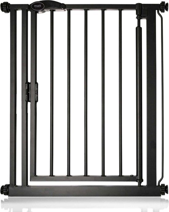 Safetots Zelfsluitend Klemhek Traphekje 68,5cm - 75cm Mat Zwart